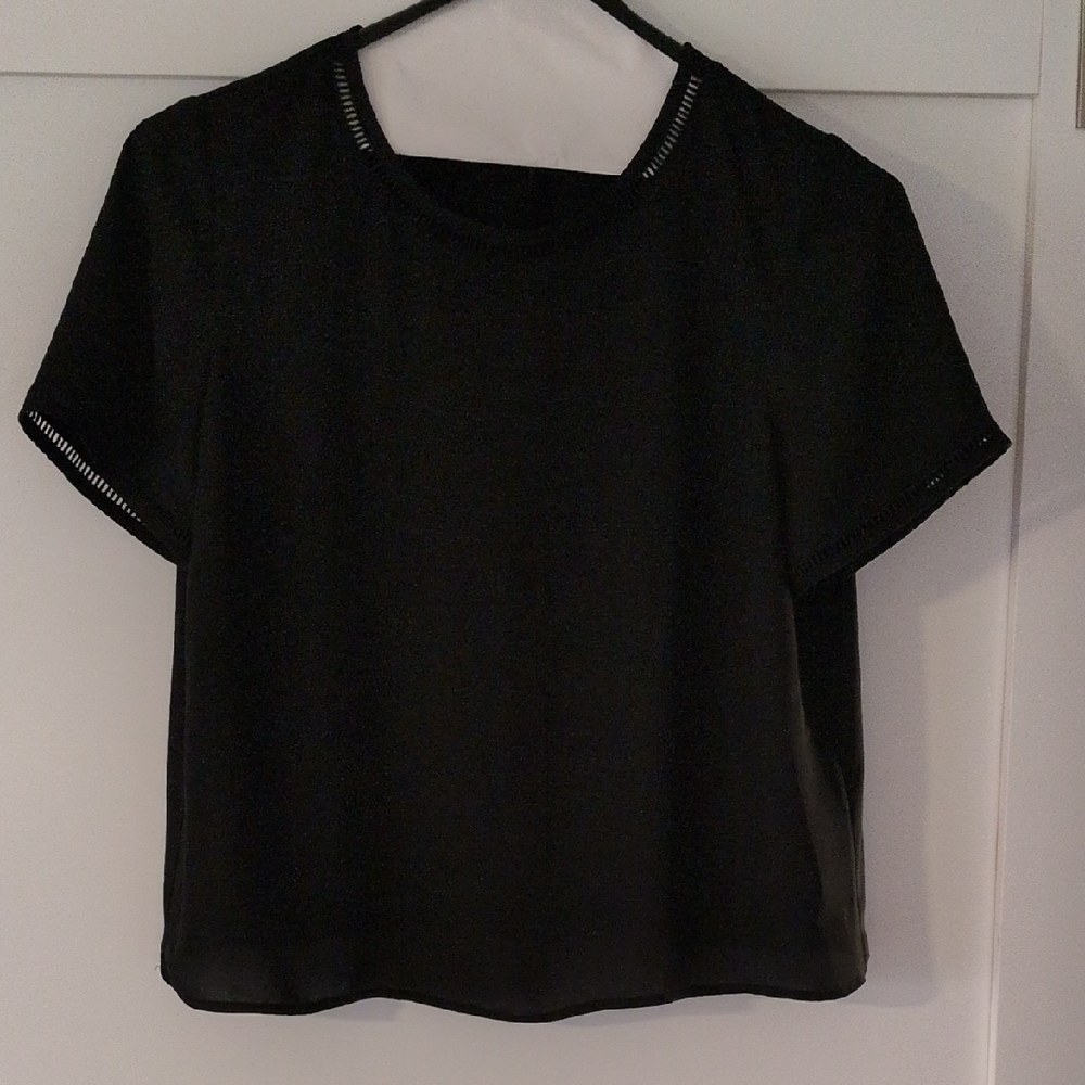 J. Crew Elegant Black Crop Top